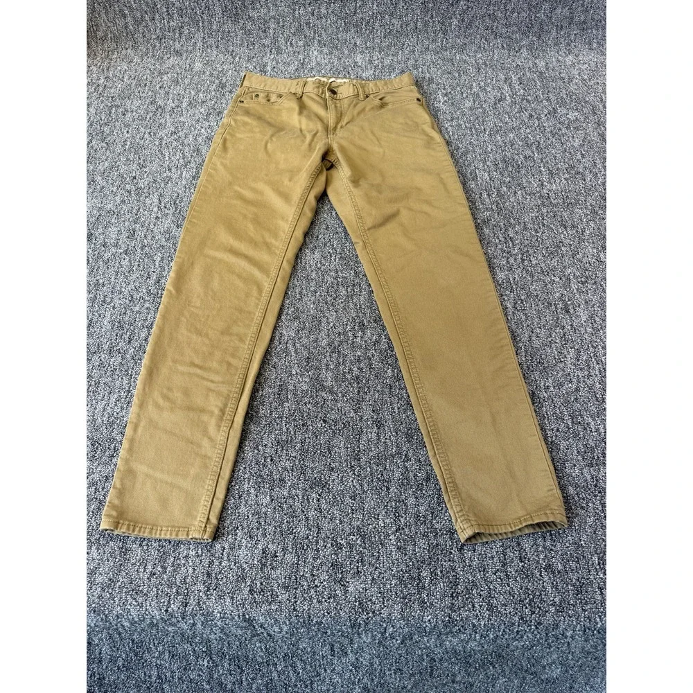 Banana Republic Travel Jeans Mens 32x29 Brown Stretch Athletic Fit Straight Leg
